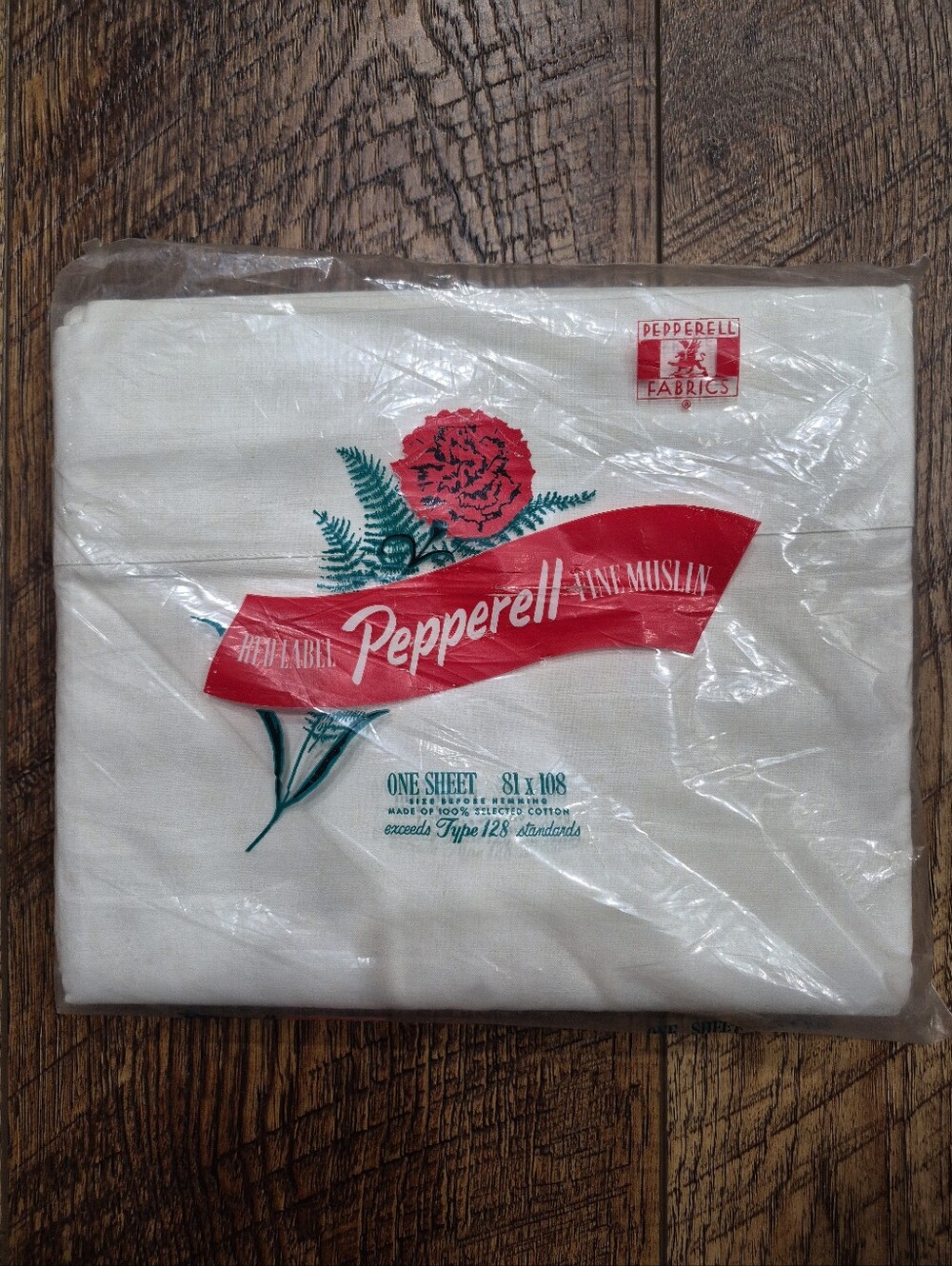 New Oldstock Pepperell Muslim 100% Cotton Double Vintage Flat Sheet